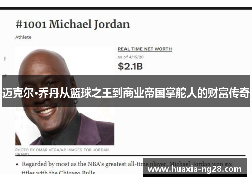 迈克尔·乔丹从篮球之王到商业帝国掌舵人的财富传奇